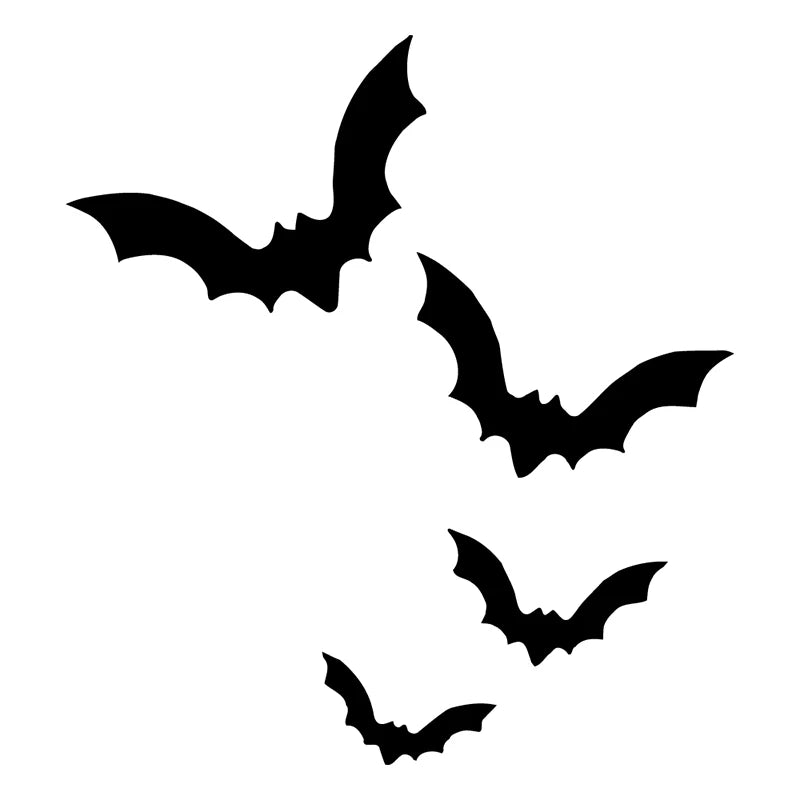 Halloween Bat Car Rearview Mirror Stickers Waterproof