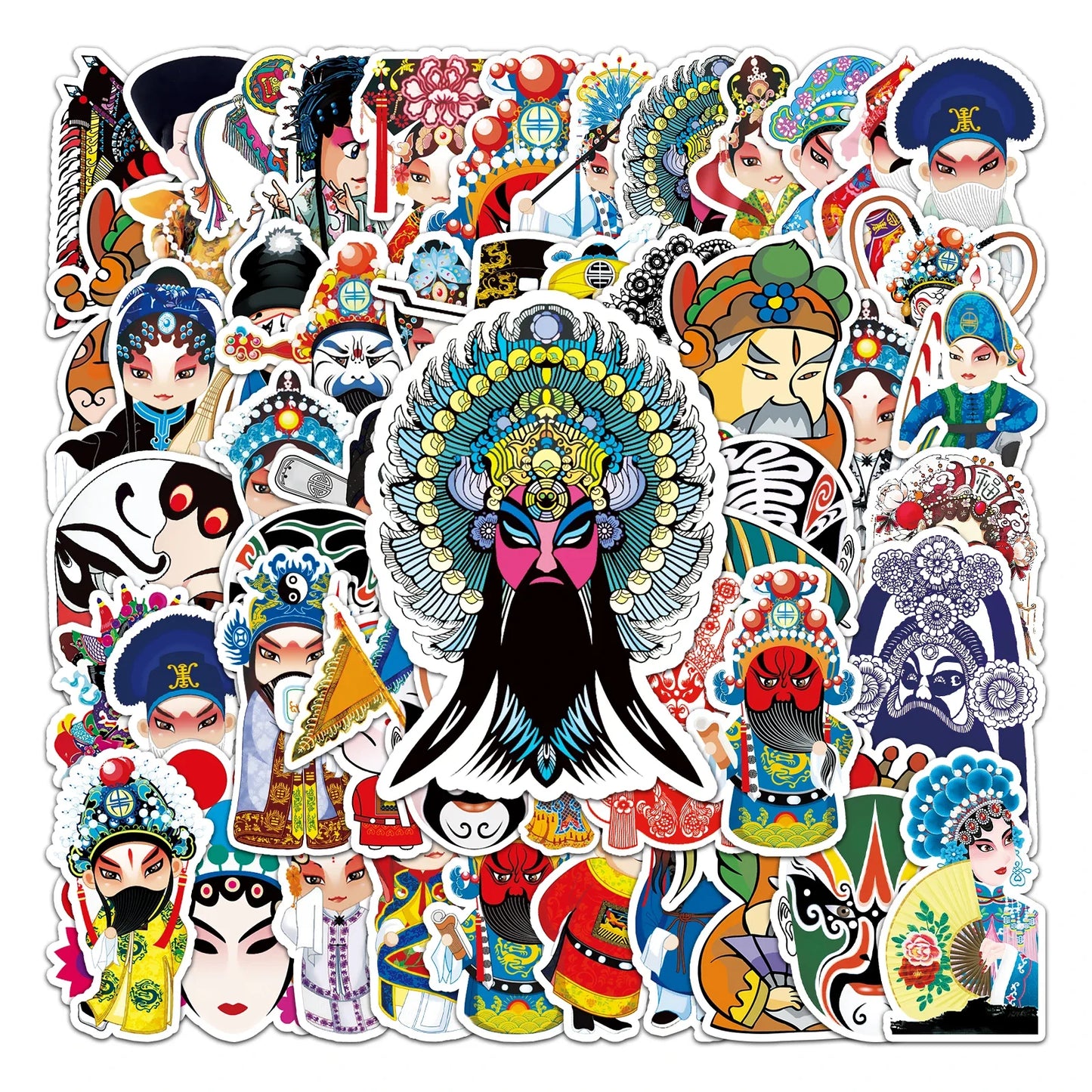 50Pcs Opera Cartoon Waterproof Vinyl Stickers for Skateboard Snowboard