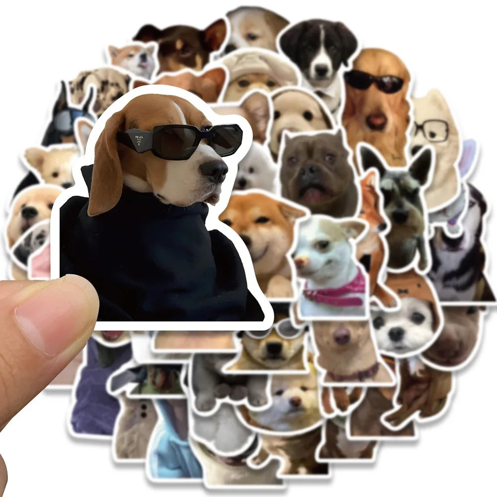 10/30/50PCS Cute Animals Meme Funny Cat Dog Stickers Graffiti Toy DIY Phone Notebook Motorcycle Suitcase Car Cartoon Wall Decals