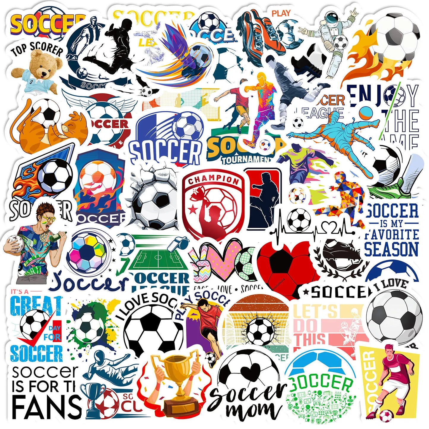 American Football Rugby Stickers for Skateboard, Car, Helmet, Suitcase, Water Bottle, Phone, Laptop