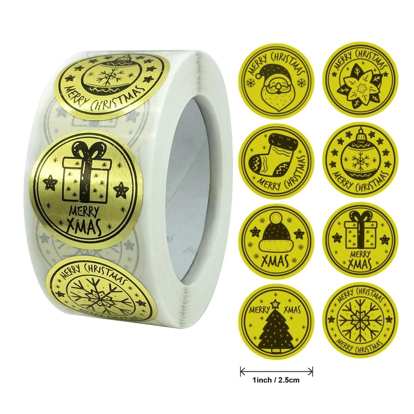 Gold Thank You Stickers for Business Cards (100-500pcs)