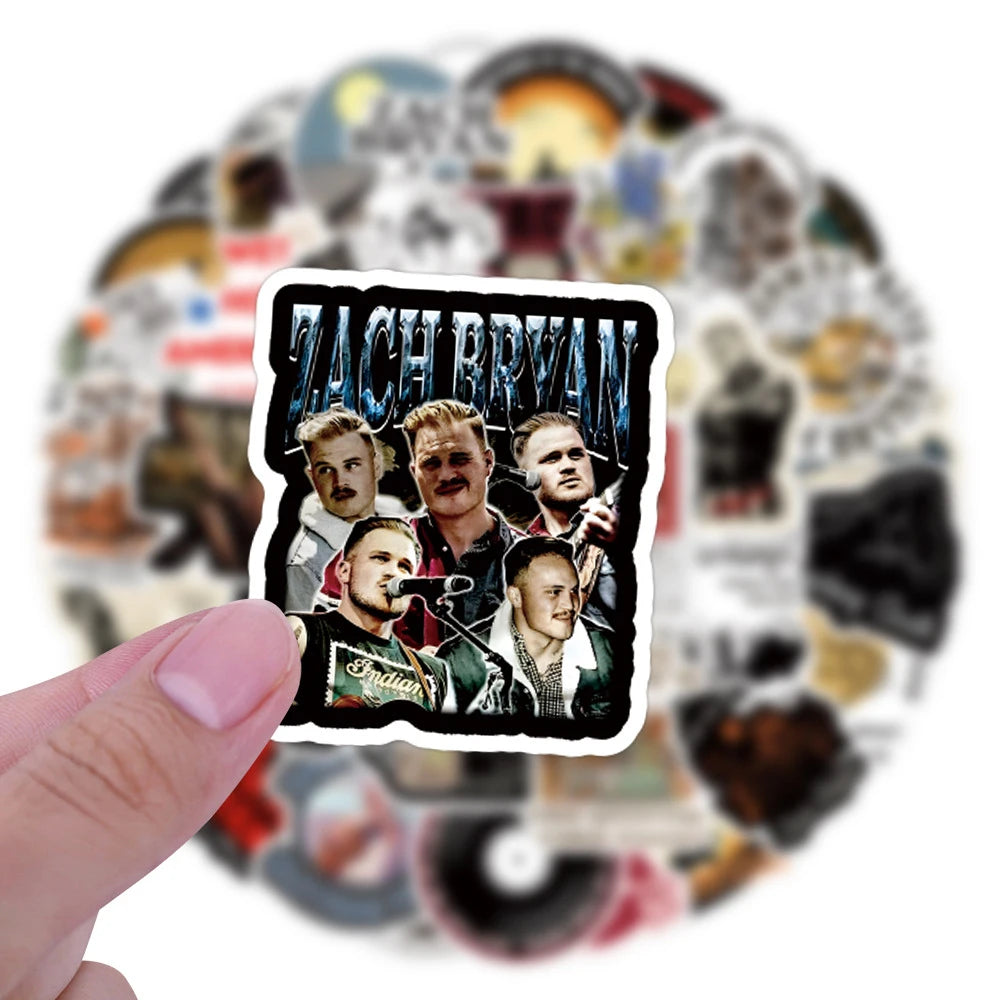 Zach Bryan Graffiti Stickers 10/30/50pcs Waterproof PVC Skateboard Phone Luggage Bike