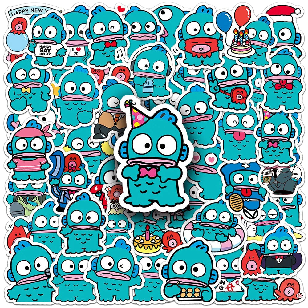 Hanyodon Cartoon Stickers Decals for Laptop Guitar Phone Suitcase Scrapbook