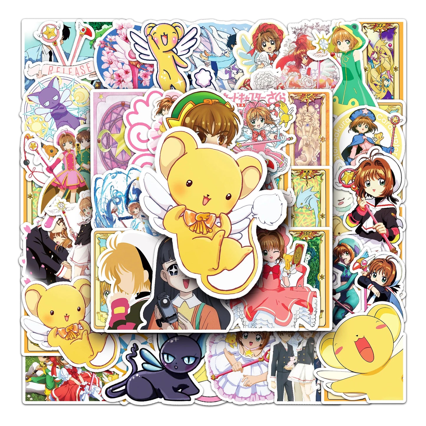 50Pcs Cute Cartoon Waterproof Vinyl Stickers for Skateboard Snowboard Decals