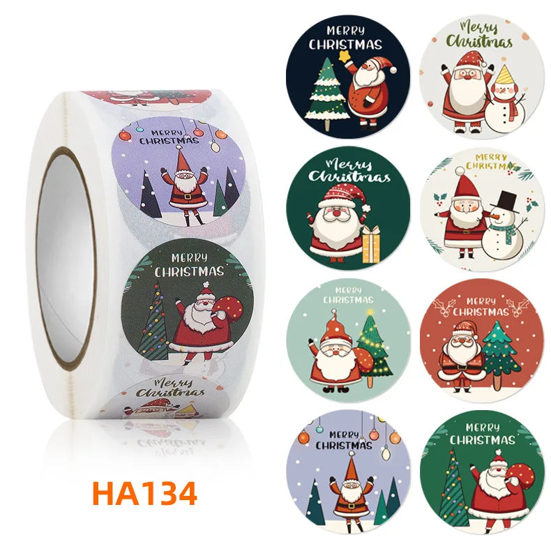 Merry Christmas Stickers 100-500Pcs Gift Baking Envelope Decor