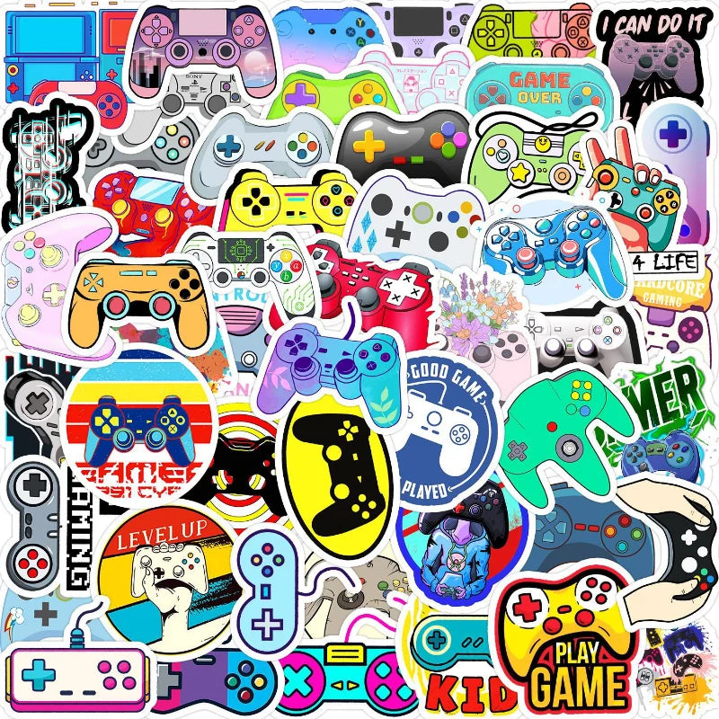 Video Game Graffiti Stickers for DIY Scrapbook, Suitcase, Water Bottle, Phone, Laptop, Guitar, Car, Skateboard (10/25/50pcs)