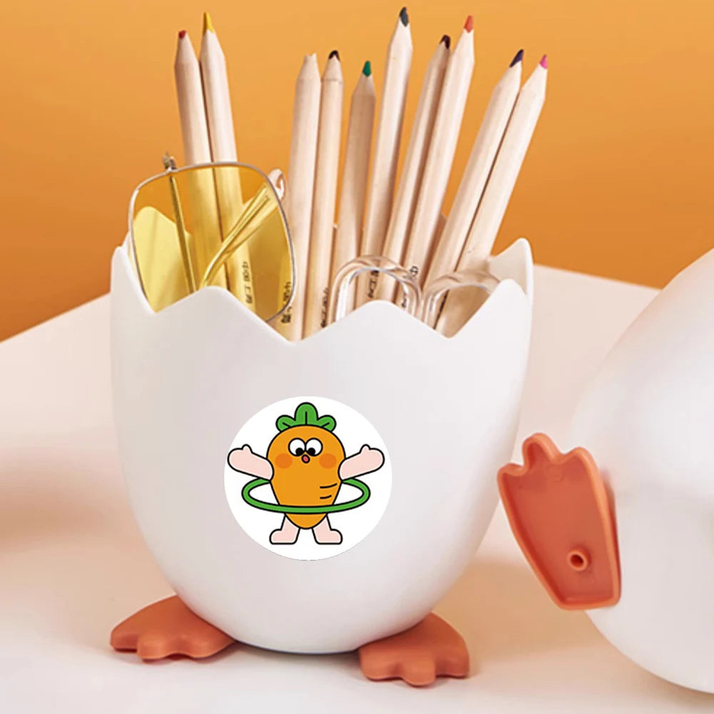 100-500pcs Cute Cartoon Stickers Children's Stickers Kindergarten Inspirational Little Red Flower Reward Roll Stickers