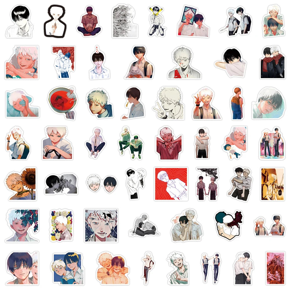 50pcs The Summer Hikari Died Stickers Cool Yoshiki Hikaru Sticker Laptop Bike Skateboard Suitcase Bike Aesthetics Decals