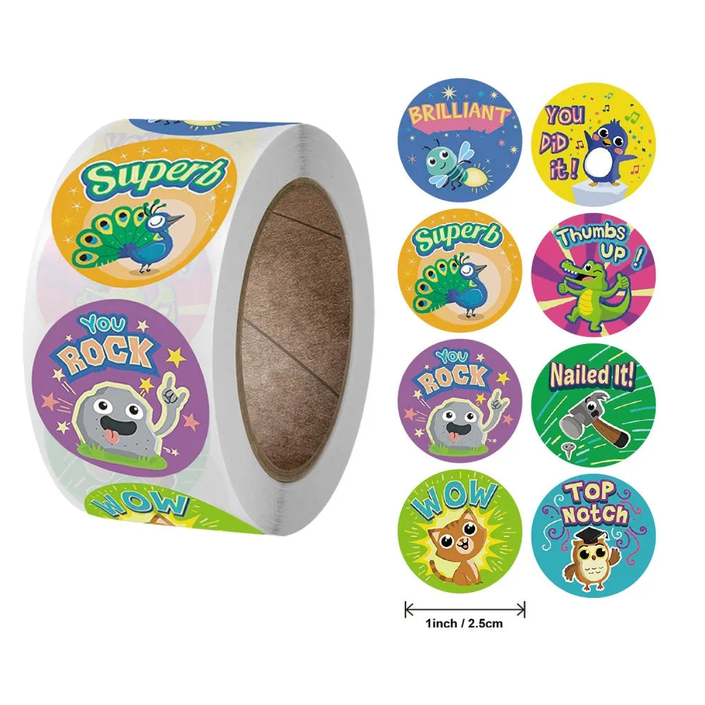 50-500pcs Cute Cartoon Animal Decoration Sticker Cake Label Birthday Wedding Party Sticker Envelope Office Stationery Kids Gift