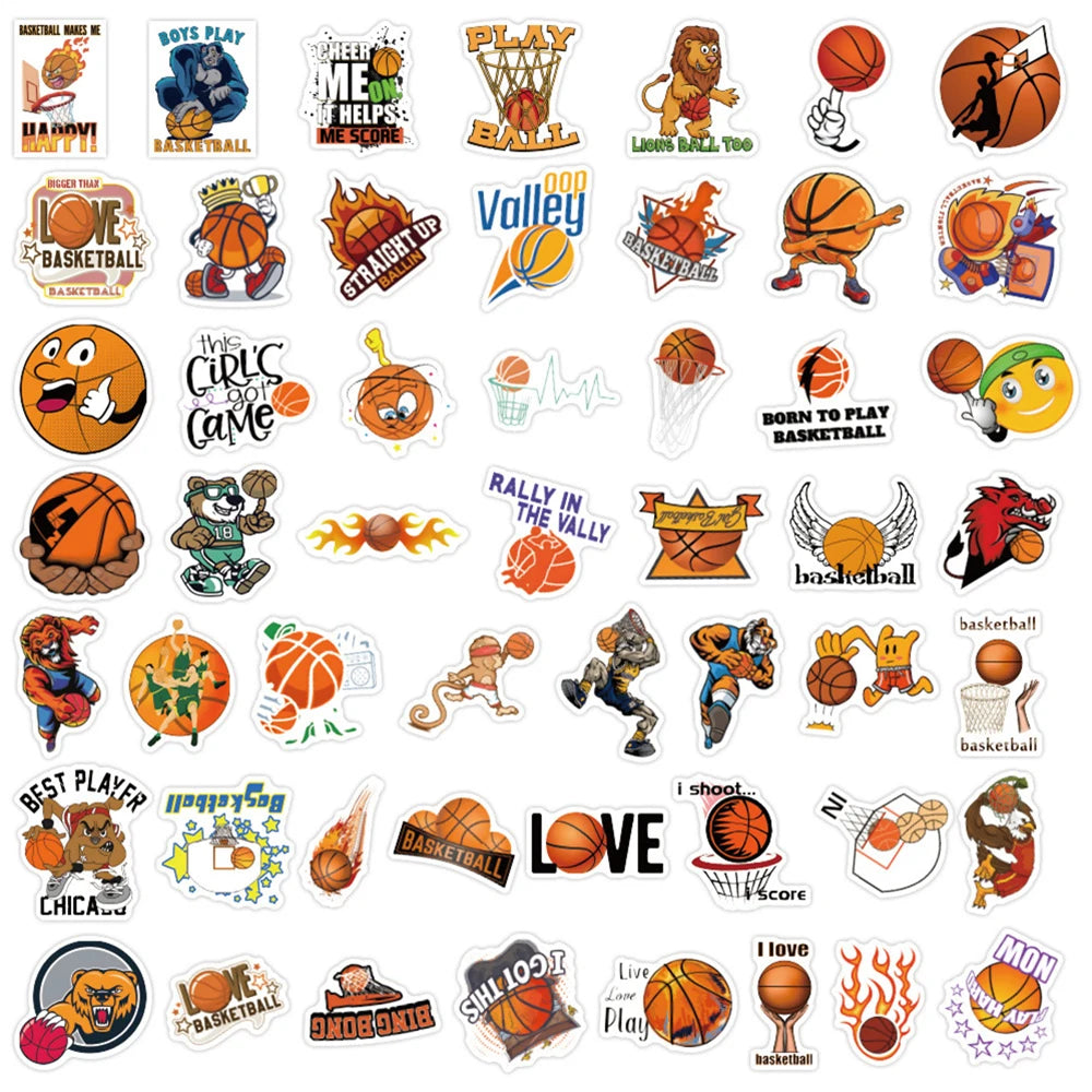 10/30/50PCS New Love Basketball Graffiti Stickers Waterproof Luggage Notebook Skateboard Refrigerator Stickers Wholesale