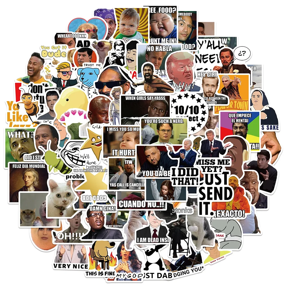 Funny Meme Stickers Pack for Cars, Motorcycles, Luggage, Skateboards, Furniture, DIY Toys