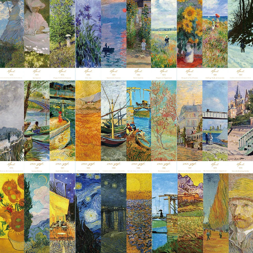 Oil Painting Landscape Stickers - Aesthetic Decals for Laptop, Suitcase, Phone, Guitar