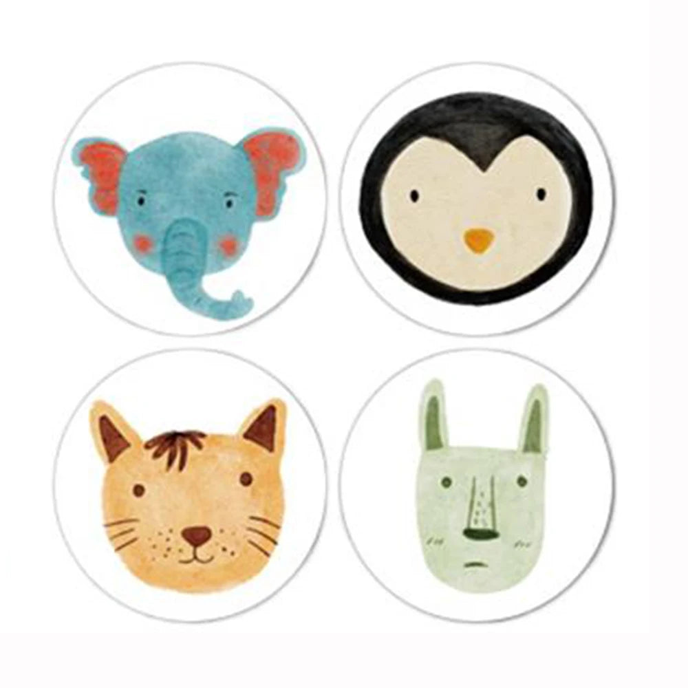 100-500pcs Reward Sticker Cute Cartoon Animals Scrapbooking Sticker for Teacher Encourage Supplies Children's Lables