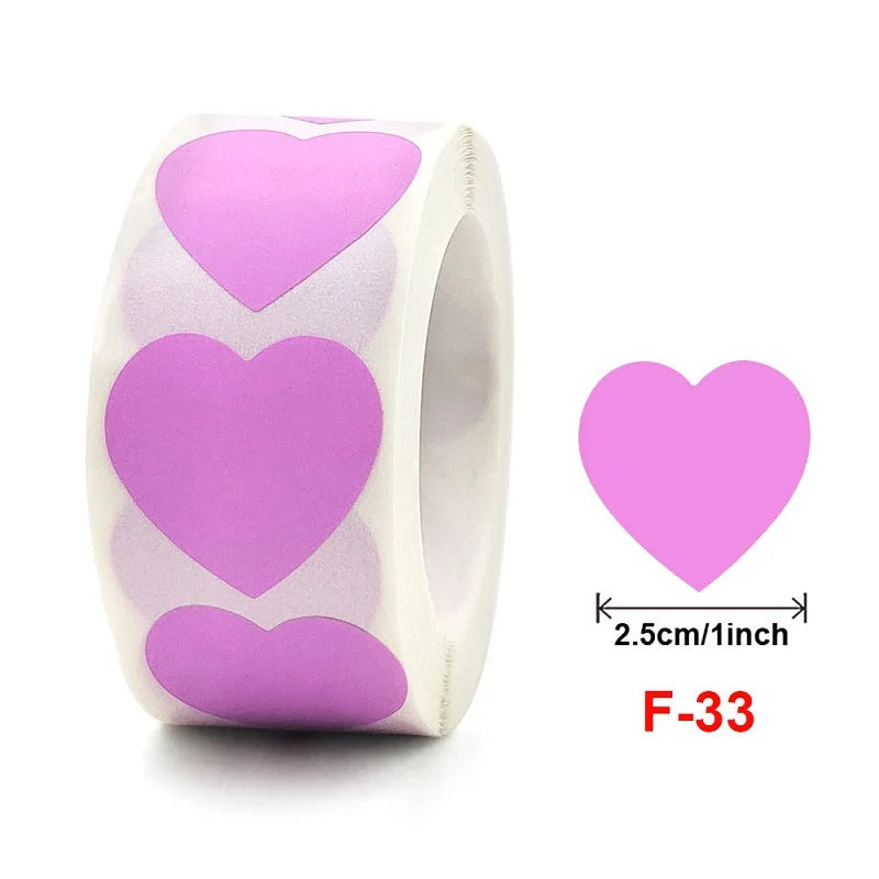 100-500PCS Thank You Stickers for Business New Love Heart Stickers Packaging Rolling Stickers Package Labels Merci Home Made