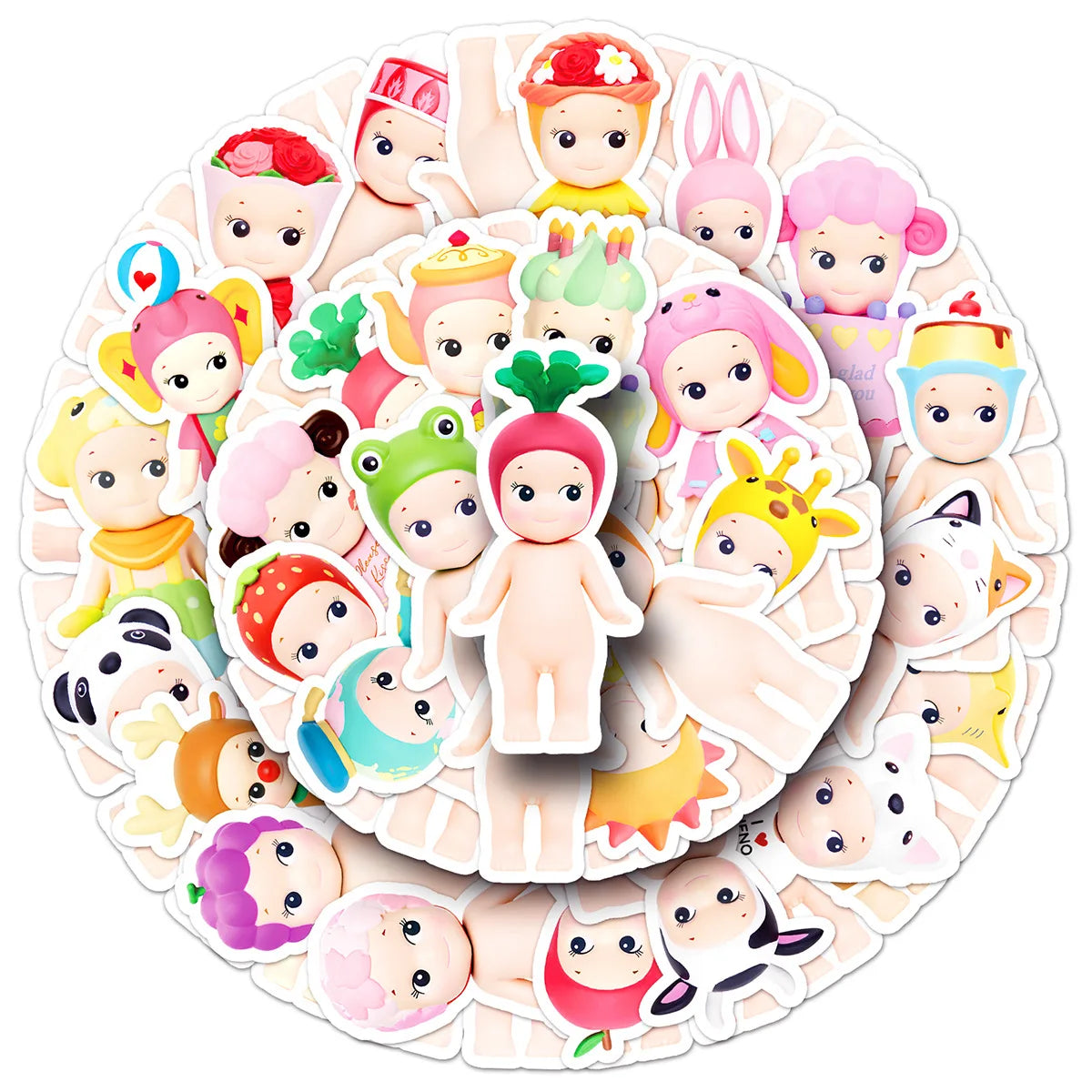Sonny Angel Stickers 10/30/50PCS Cute Cartoon Decals for Kids Toys, Fridge, Laptop, Phone, Guitar, Car, Bike, Skateboard