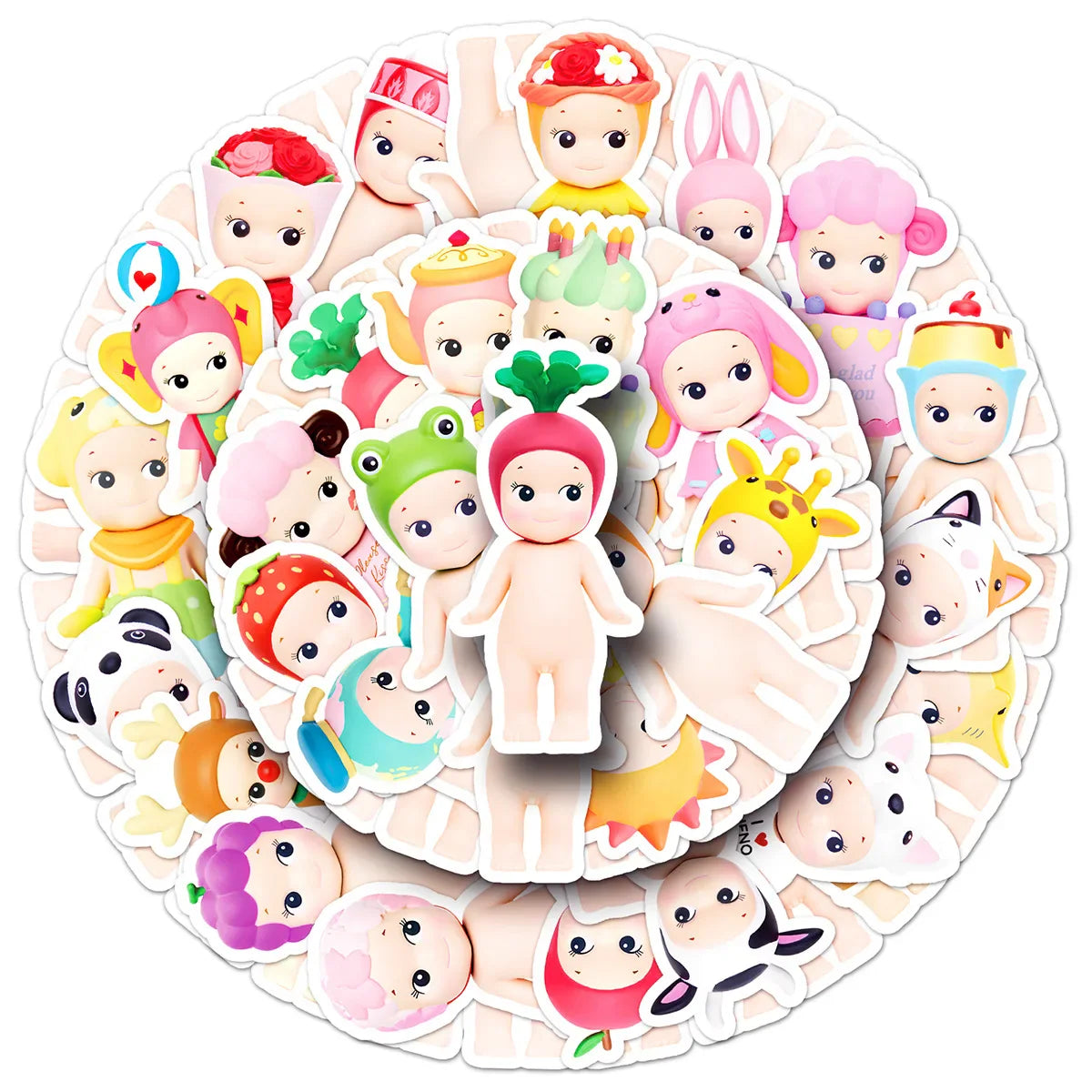 Sonny Angel Stickers 10/30/50PCS Cute Cartoon Decals for Kids Toys, Fridge, Laptop, Phone, Guitar, Car, Bike, Skateboard