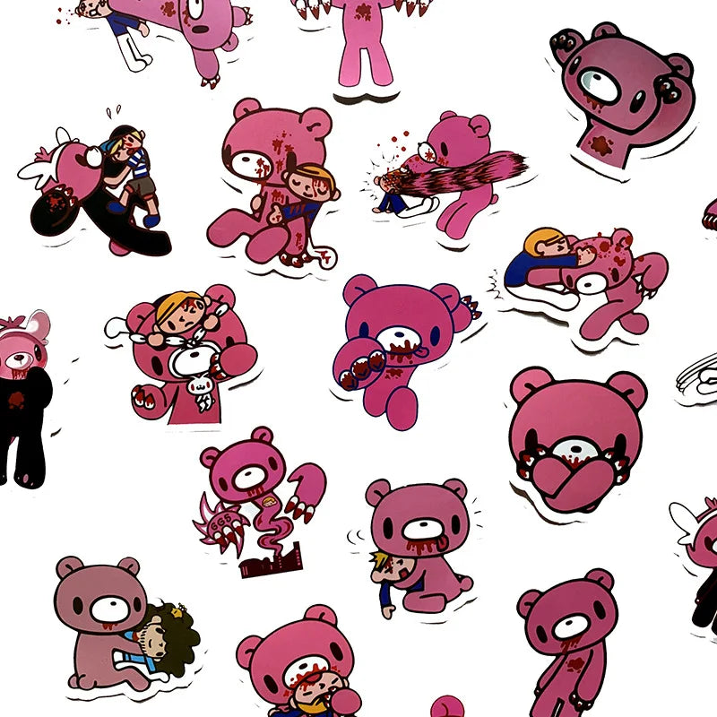 10/30/50PCS Cute Angry Bears Stickers For Laptop Phone Luggage Skateboard Motorcycle Bike Cartoon Decal Kids DIY Waterproof Toy