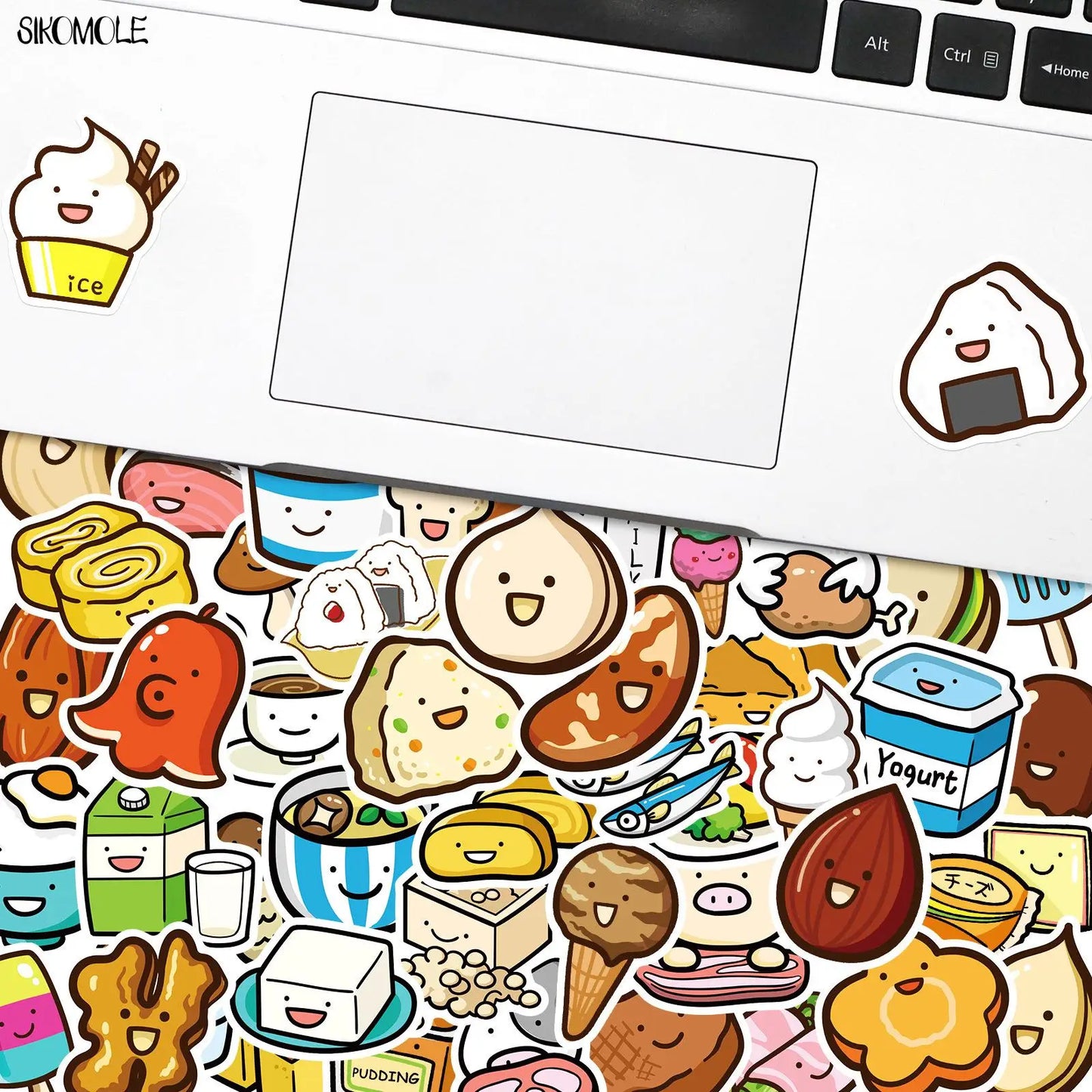 Cartoon Fruit Vegetable Dessert Stickers 10/30/50PCS Kids DIY Toy Laptop Reward