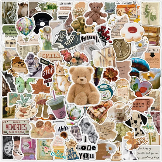 Cartoon Stickers Set: Kids' Scrapbooking & School Supplies