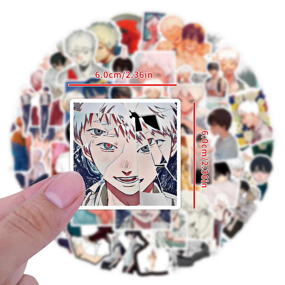 50pcs The Summer Hikari Died Stickers Cool Yoshiki Hikaru Sticker Laptop Bike Skateboard Suitcase Bike Aesthetics Decals