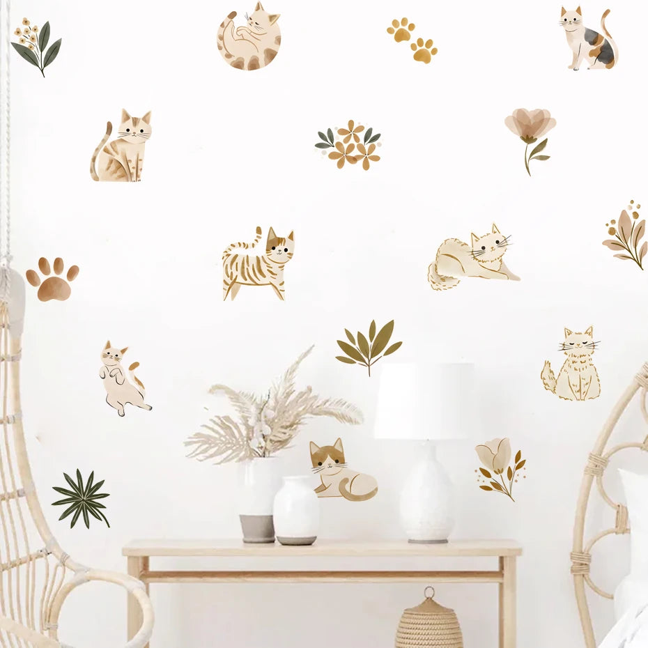 Boho Animal Wall Stickers for Kids Nursery Bedroom Decor