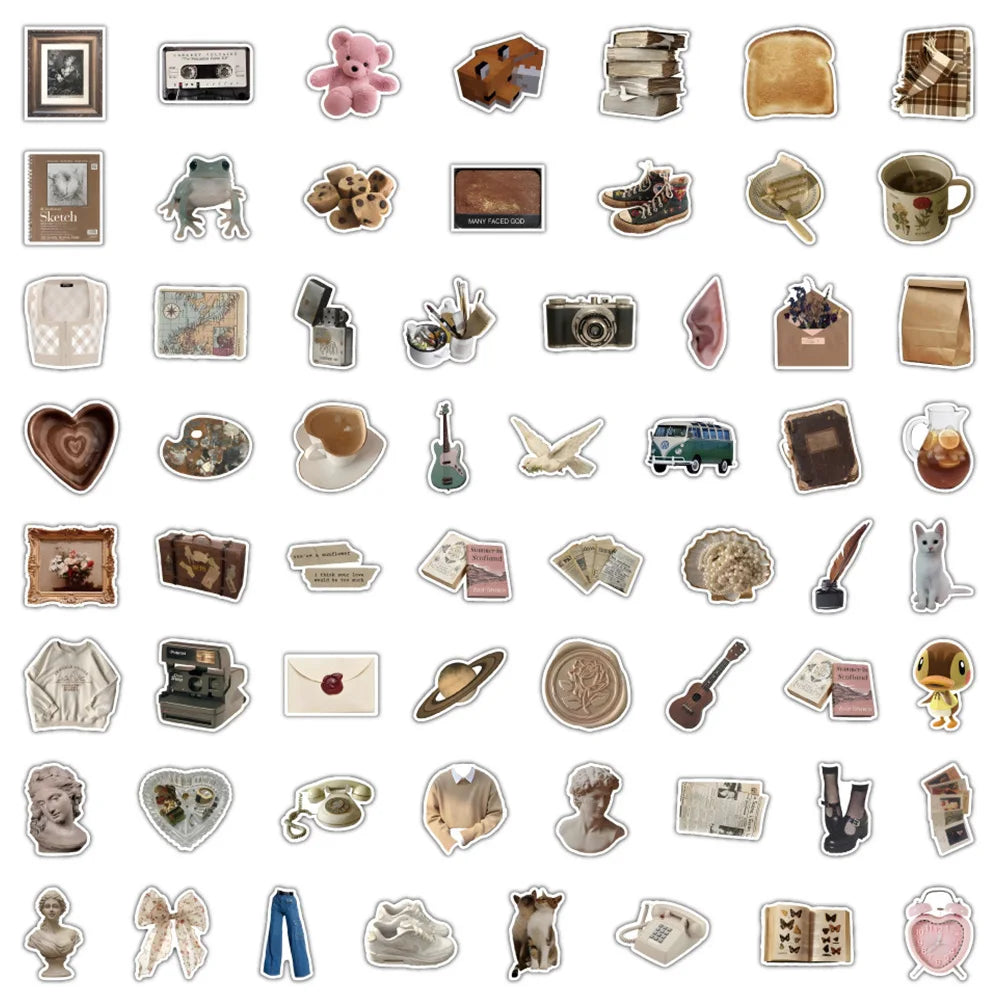 10/30/60/120PCS Vintage Household Goods and Food Sticker Packs