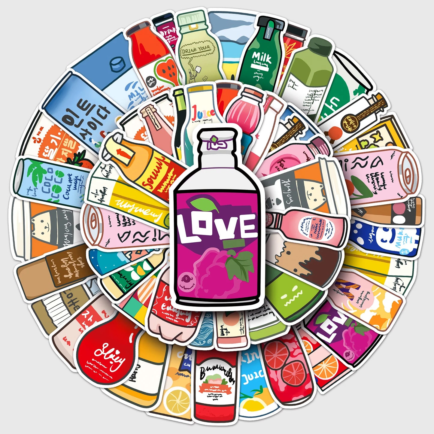 50Pcs Cartoon Waterproof Vinyl Stickers for Bottles, Skateboards, Snowboards, Home Decor