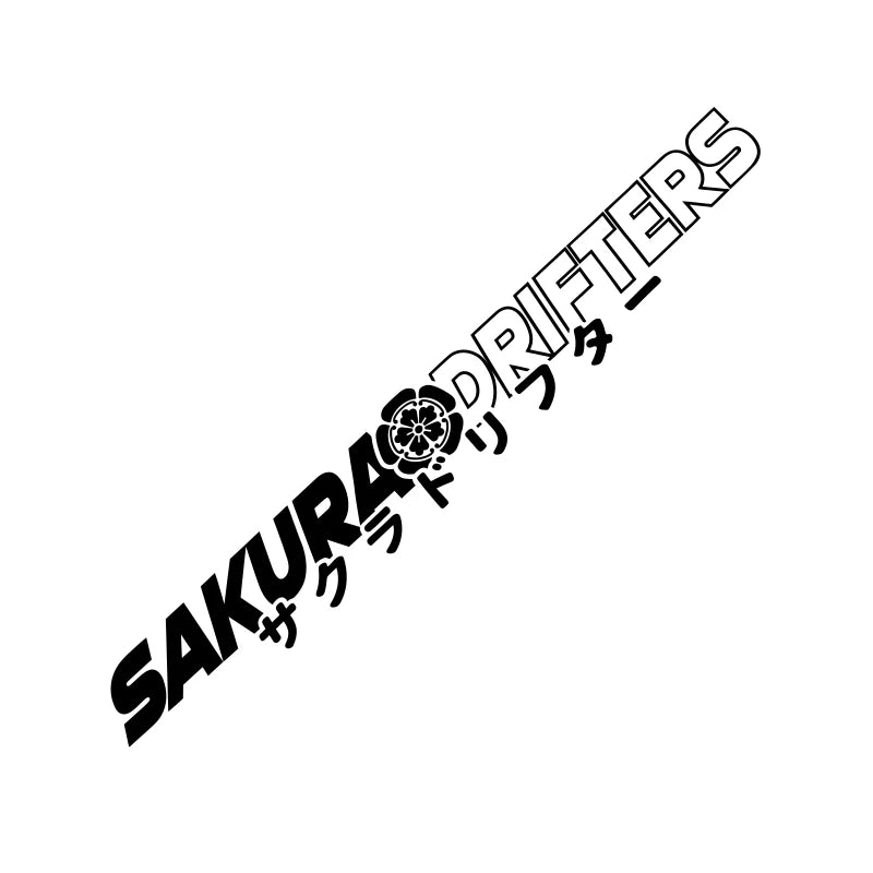 Sakura Drifters JDM Sticker for Car Window Decoration Sticker Front Windshield External Accessories Waterproof Vinyl Decals