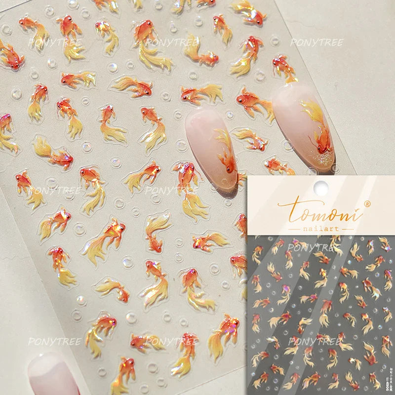 Starry Sea Fish Nail Art Stickers Decals