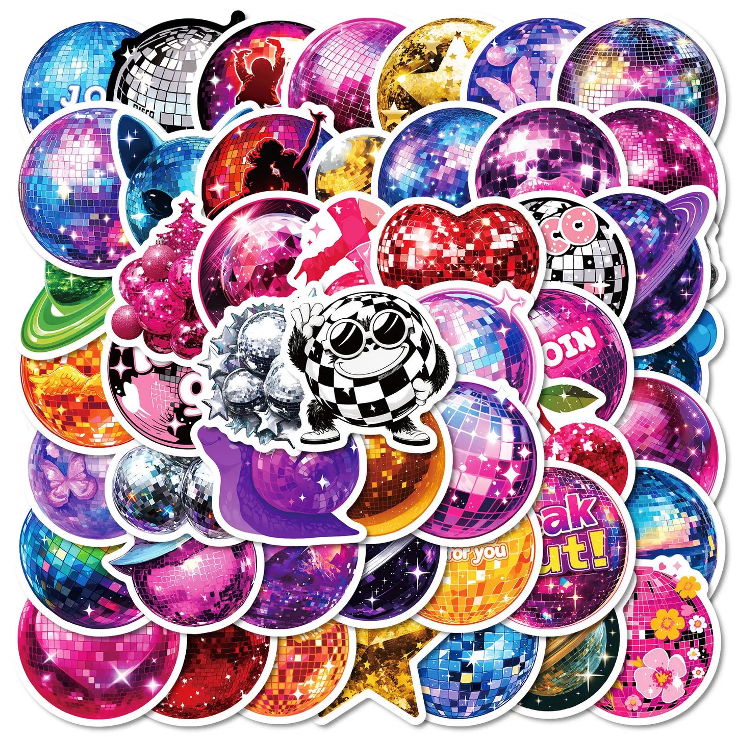 50Pcs Cartoon Magic Space Planet Stickers for Helmet Wall DIY Decor