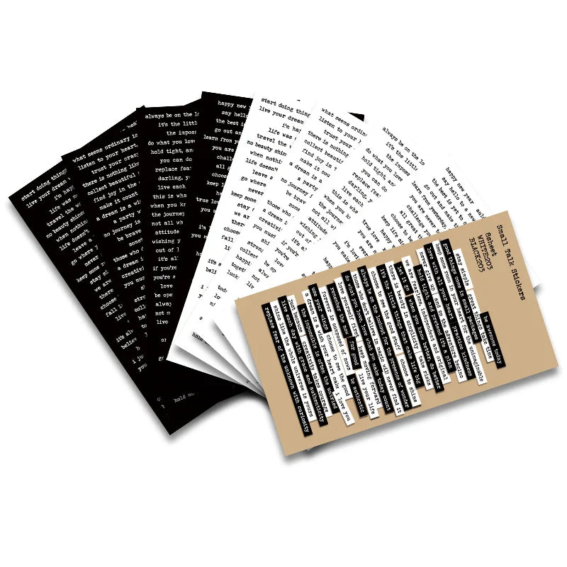 Quote Stickers for Journaling, Small Talk, DIY Art Journal, Collage, Aesthetic Notebook