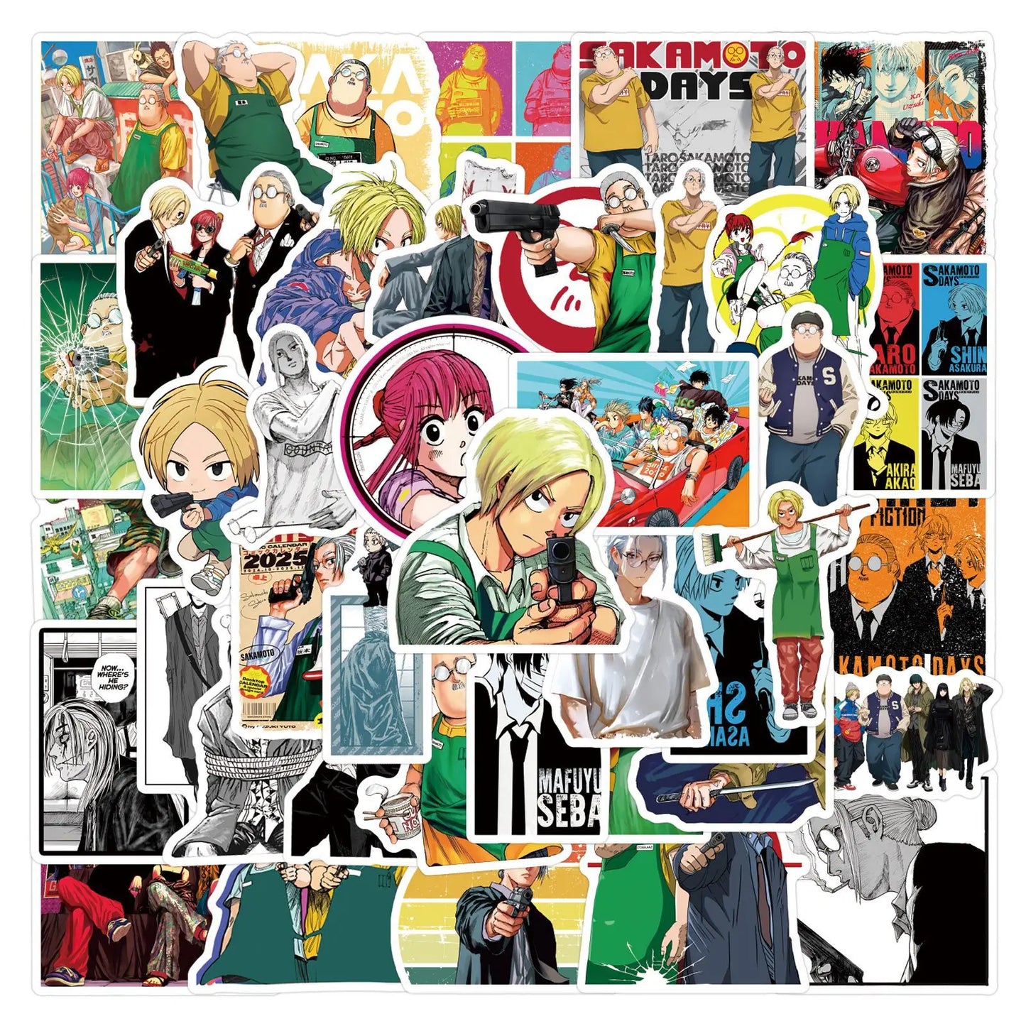 Sakamoto Days Stickers: Anime Cartoon for Laptop & More