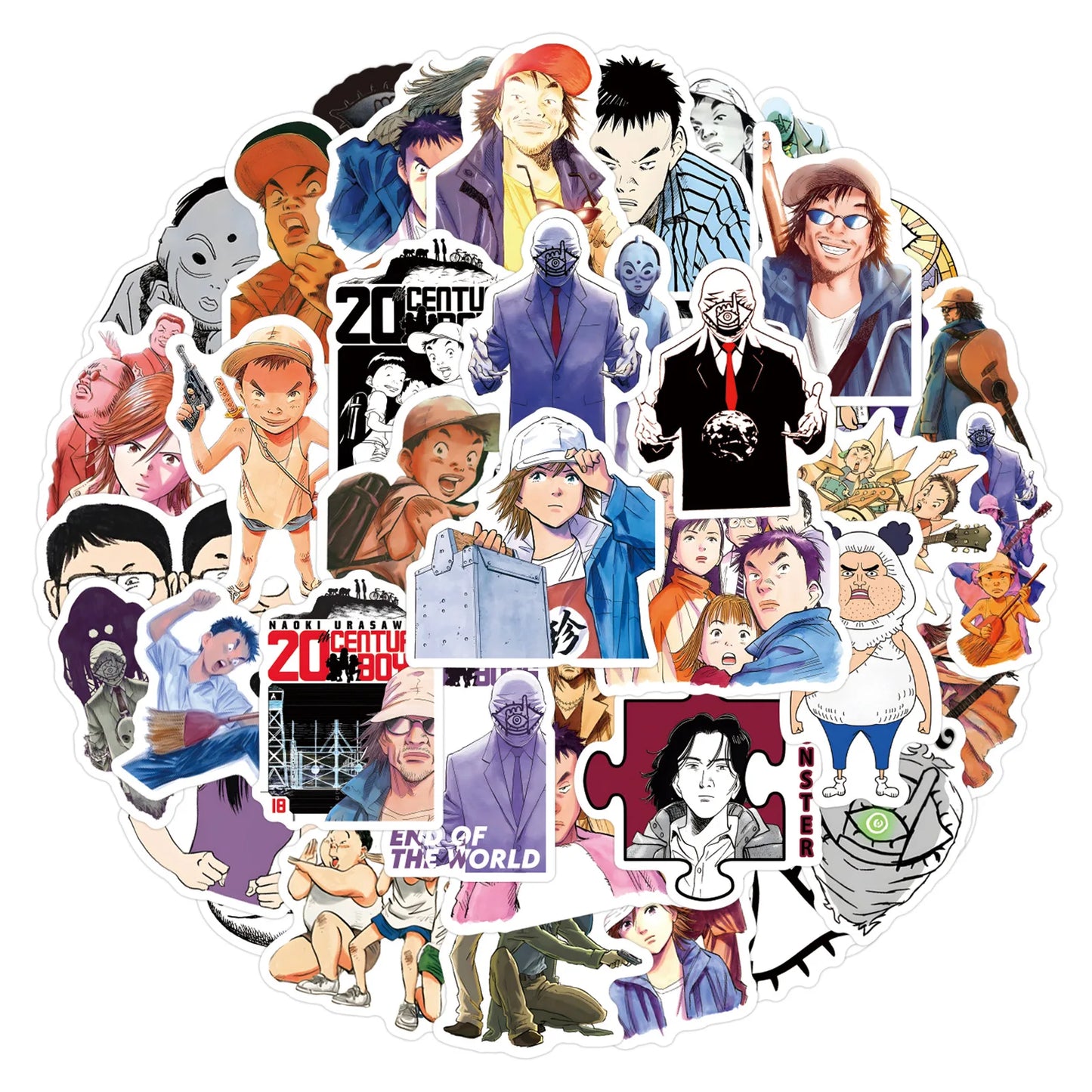 20th Century Boys Anime Stickers Waterproof Laptop Phone Luggage Car Bike Decals