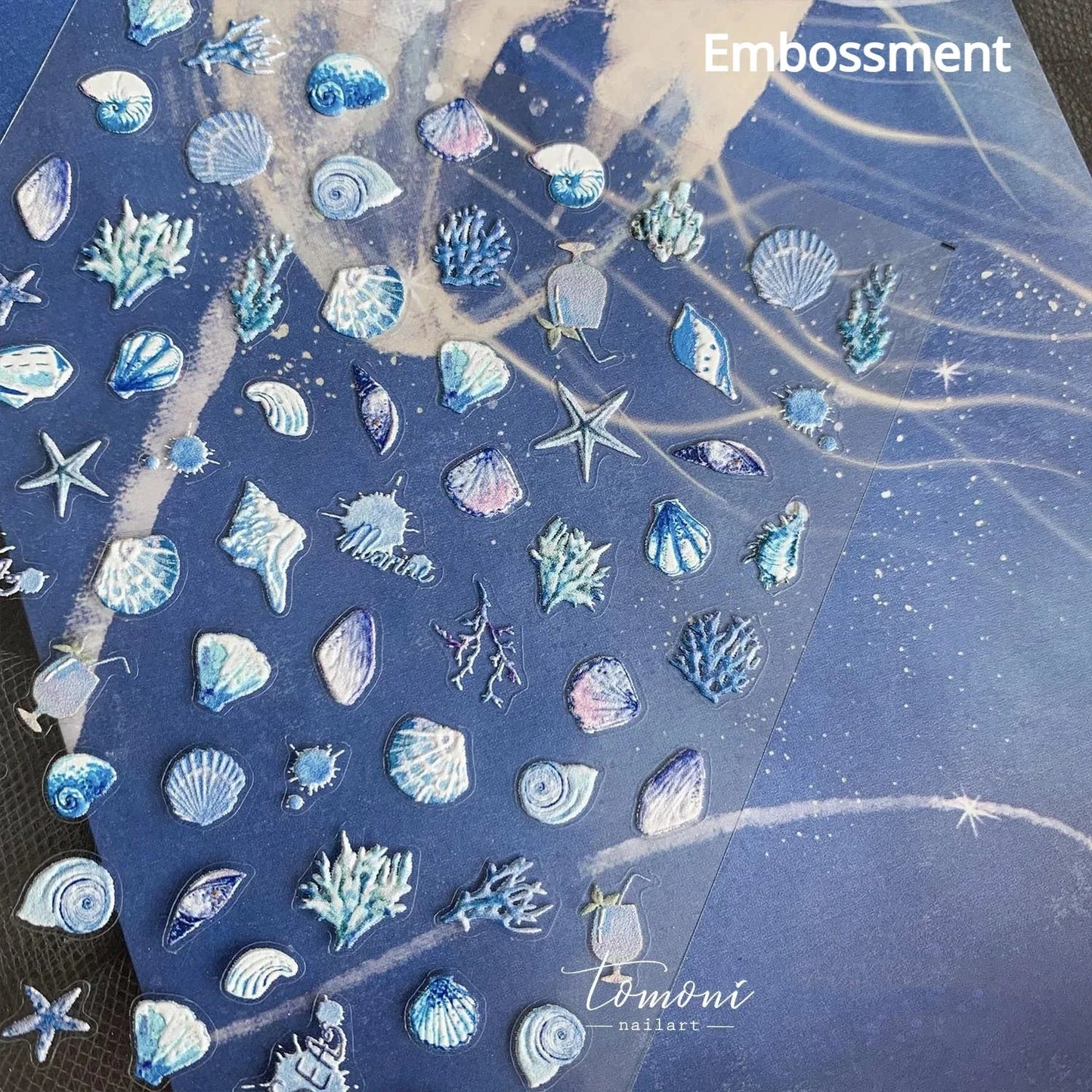 Beach Ocean Nail Art Stickers: Starfish & Shells Decals