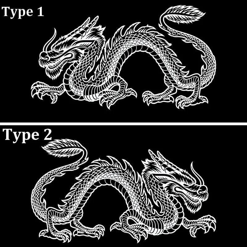 Anime Detachment Car Sticker The Black Dragon Body Big Picture Decoration Movement Style Die Cutting Waterproof PVC Vinyl Decals