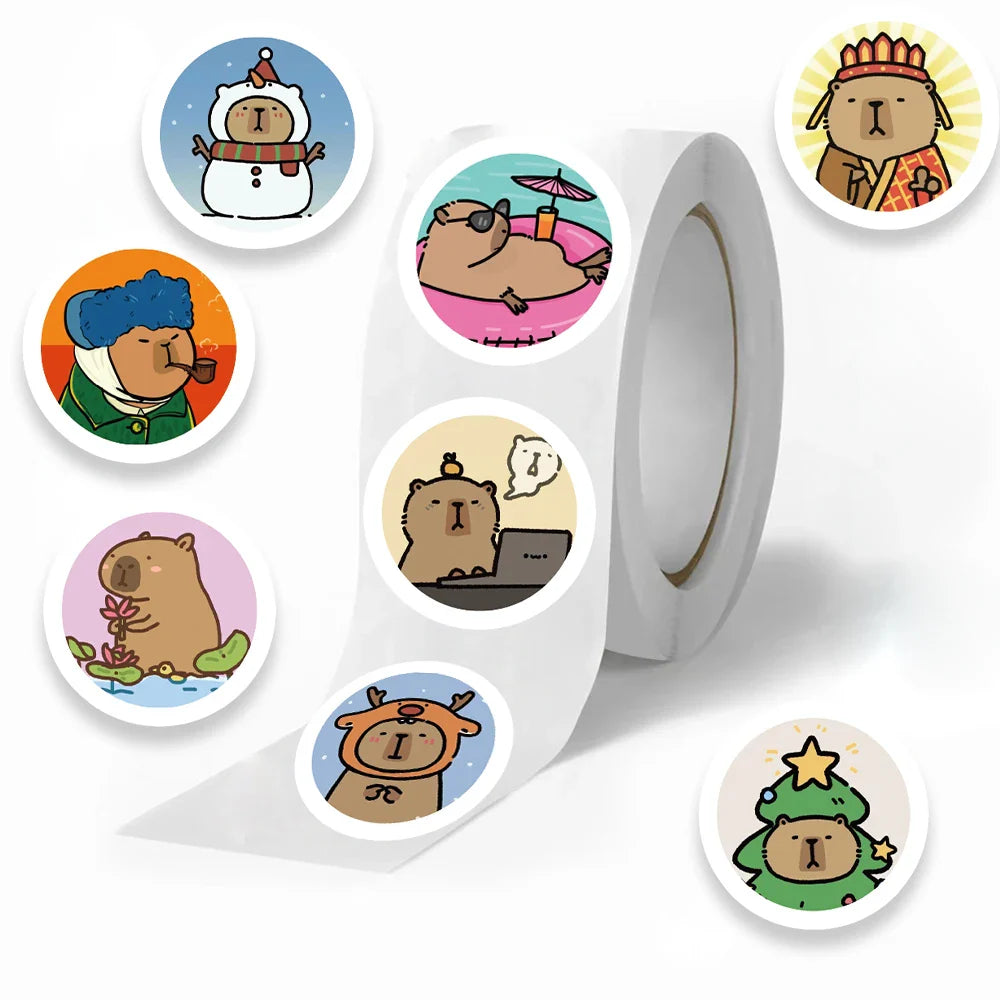 500 Capybara Cartoon Stickers: DIY, Phone, Scrapbook Decor