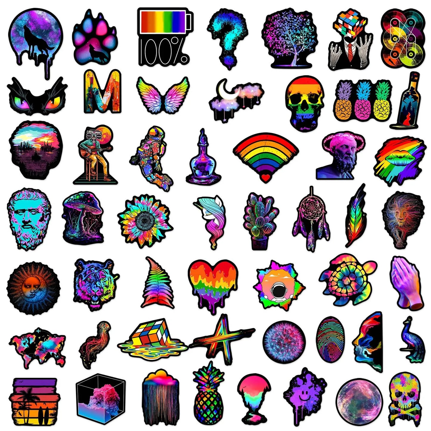 Art Graffiti Colorful Spectrum Sticker Packs
