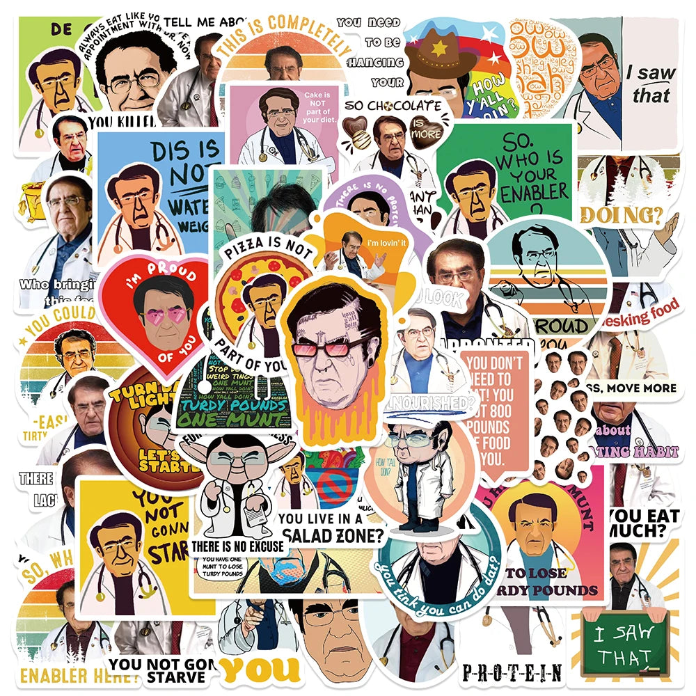 50PCS Dr. Now Weight Loss Stickers Waterproof DIY Journal Car Fridge Decals