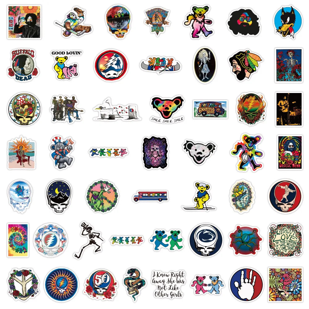 10/30/50pcs Grateful Dead Stickers Packs