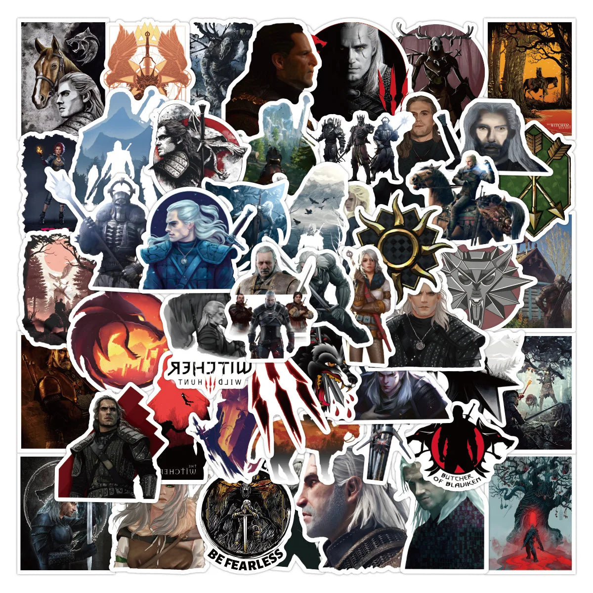 Wizard Hunter Graffiti Stickers: Waterproof Decals for Scrapbook, Laptop, Motorcycle, Water Bottle (10/30/50pcs)