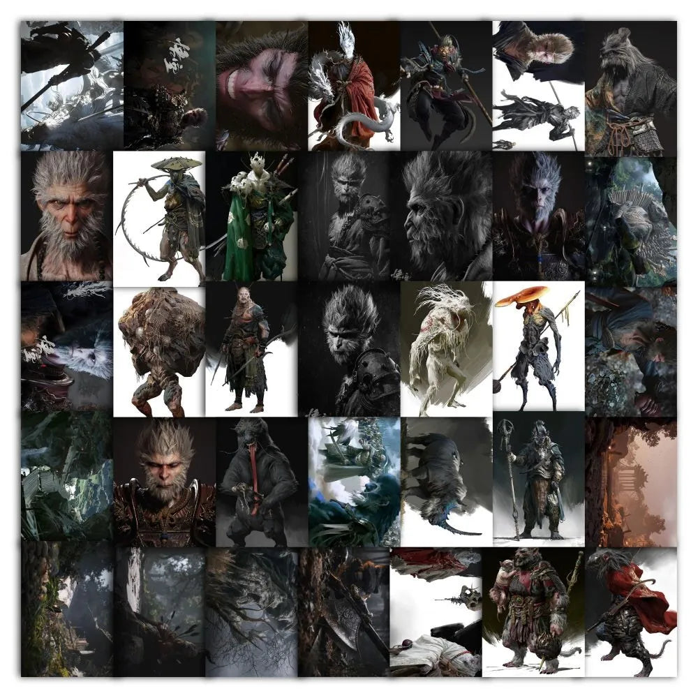60PCS Wukong 3D Game Stickers Waterproof Decals for Motorcycle, Laptop, Phone, Bike