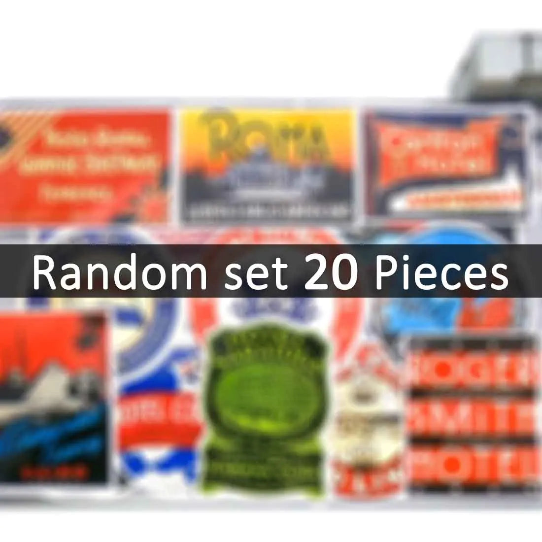 20/30/55Pieces Old Style Hotel Poster Retro Cityscape Travel Stickers for Phone Luggage Skateboard Motorcycle Car Laptop Sticker