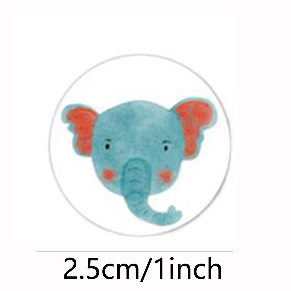 100-500pcs Reward Sticker Cute Cartoon Animals Scrapbooking Sticker for Teacher Encourage Supplies Children's Lables