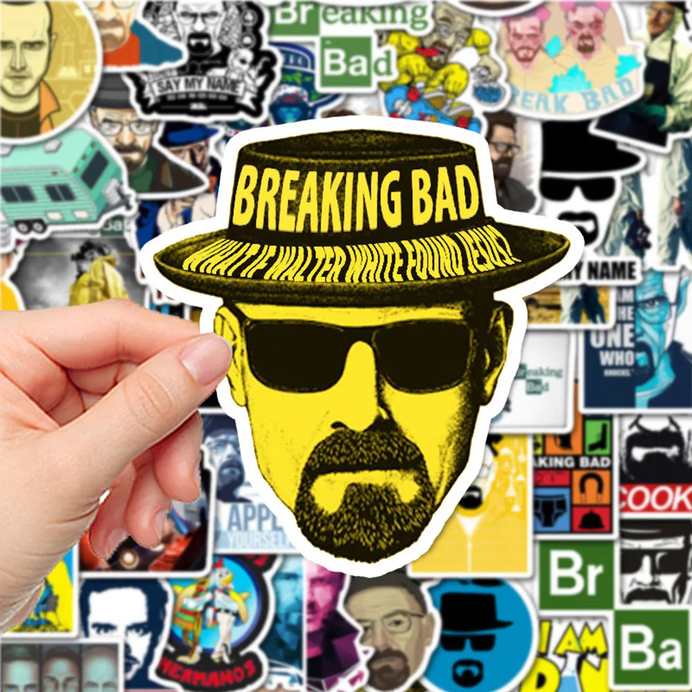 10/30/50pcs TV Series Breaking Bad Graffiti Stickers Decals Travel Luggage Laptop Skateboard Helmet Car Cool Sticker Kids Toy