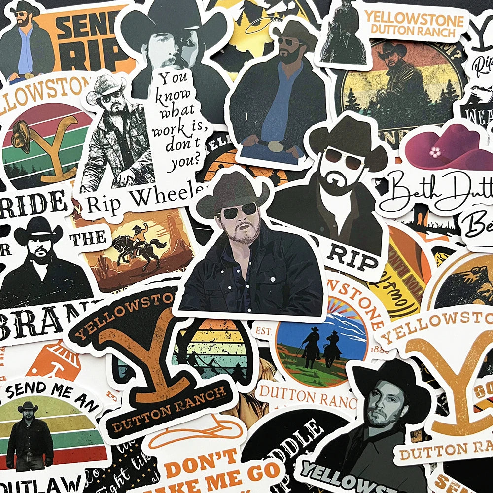 Yellowstone TV Show Stickers Pack for Phone, Laptop, Skateboard, Car, Guitar