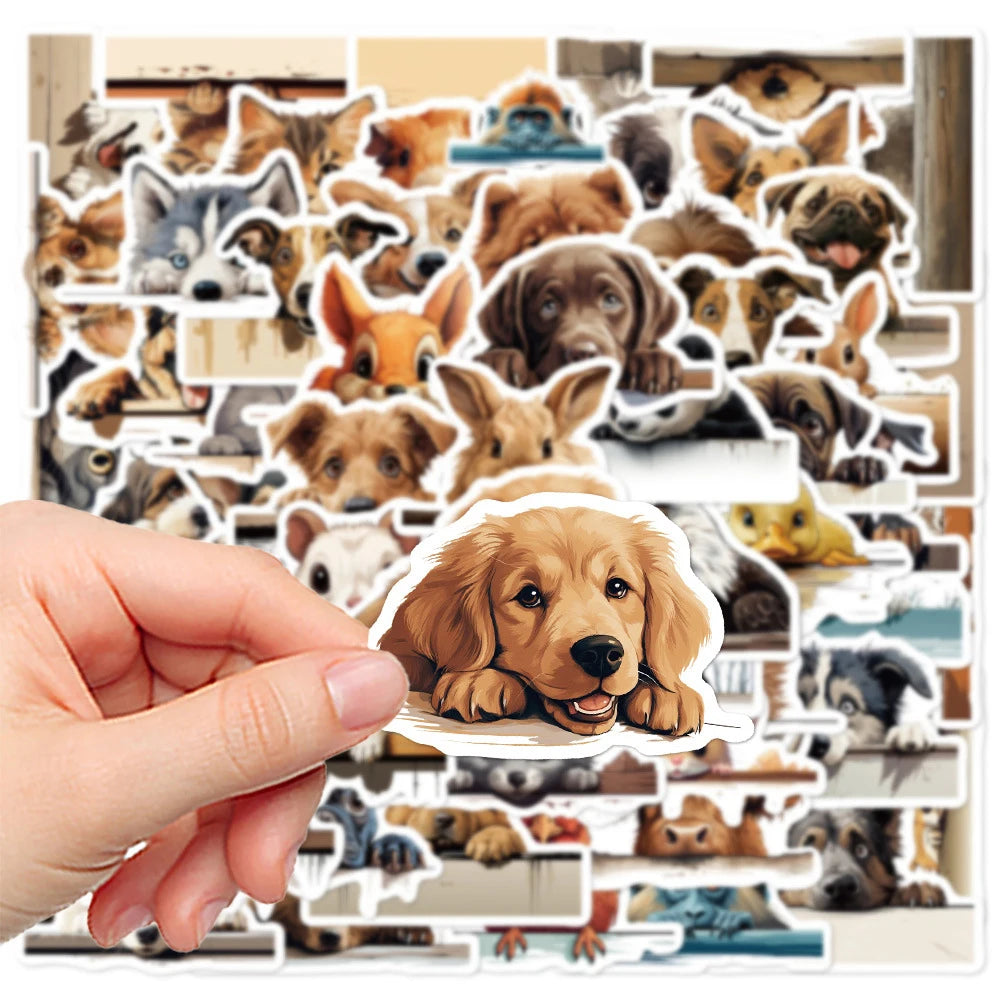 10/30/60pcs Funny Meme Cute Animal Dog Cat Stickers Decals Kids Toy Laptop Phone Water Bottle Suitcase Guitar Decoration Sticker