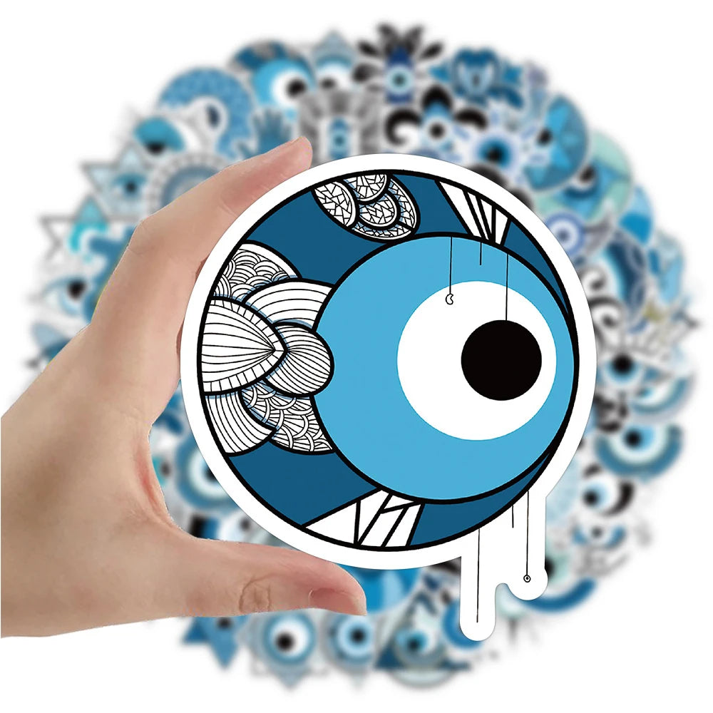 10/30/50pcs New Turkish Evil Eye Graffiti Stickers Skateboard Laptop Motorcycle Album Car Luggage Cool Waterproof Sticker Toy