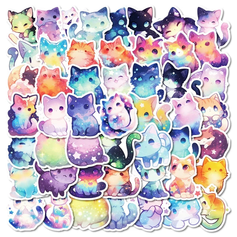 Cute Star Cat Stickers 10/30/50PCS Scrapbooking Supplies