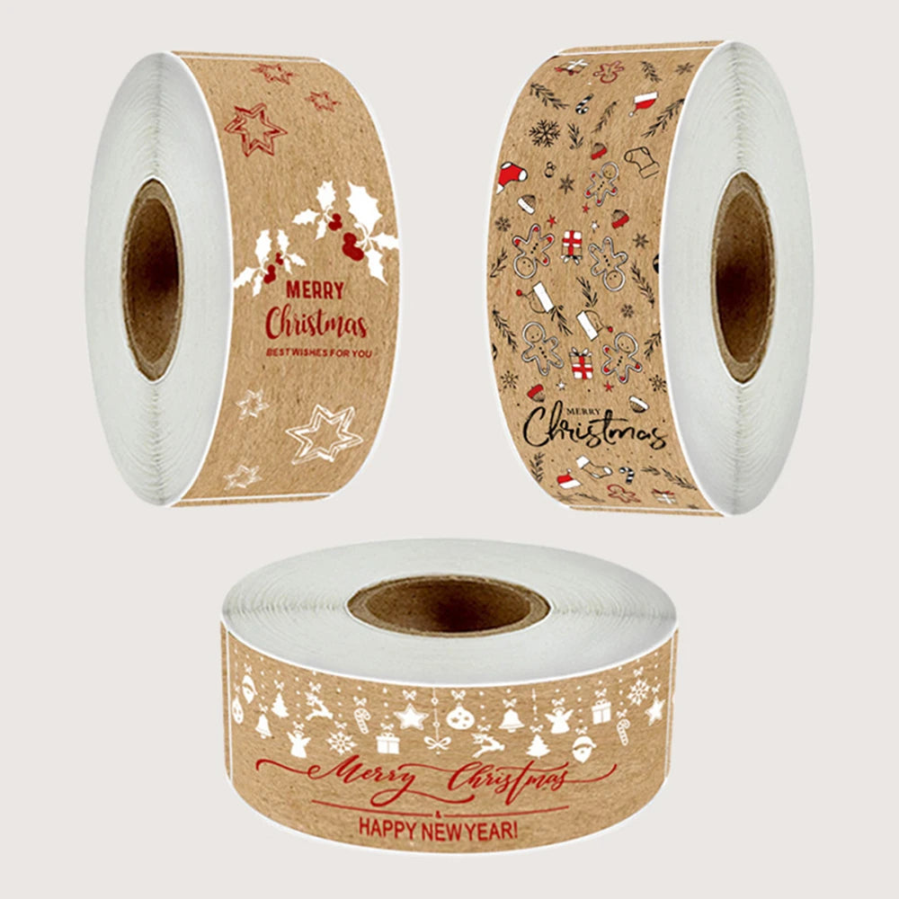 150pcs Christmas Stickers Kraft Gift Labels