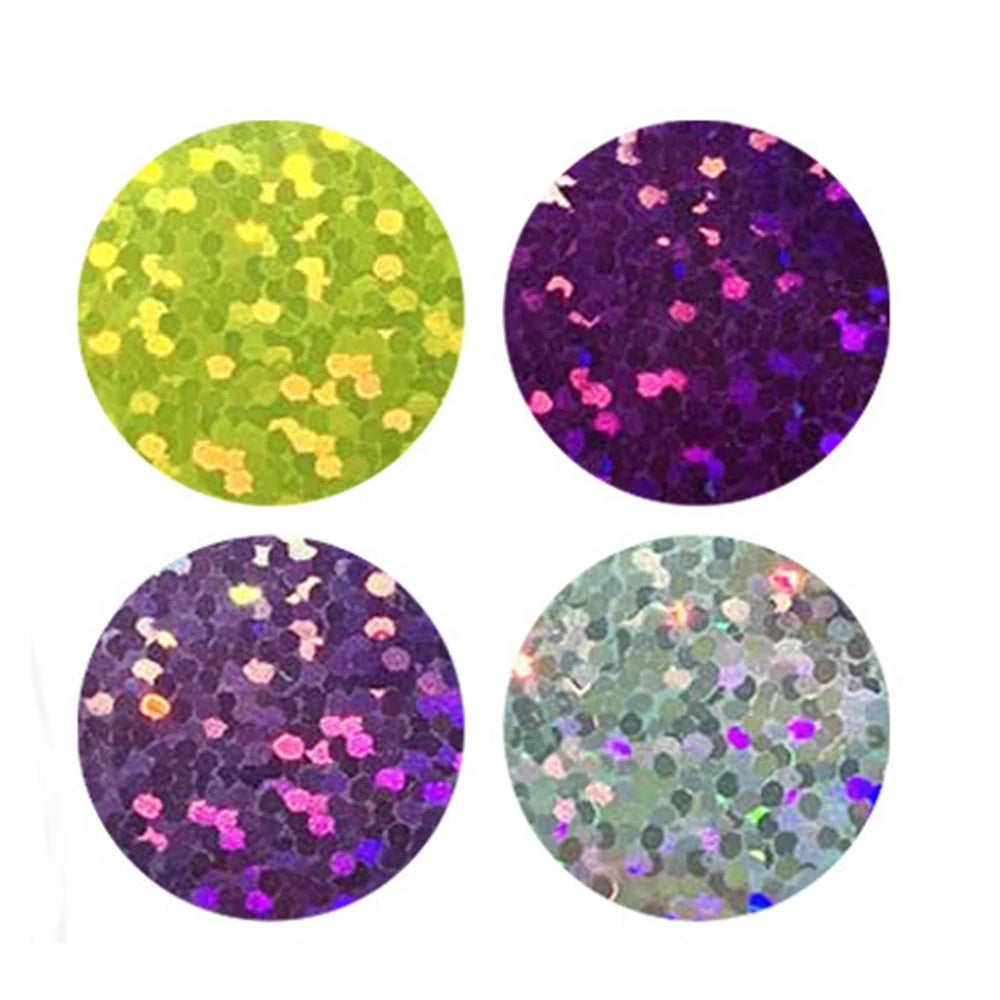 100-500pcs Holographic Color Round Stickers Wedding Gift Seal Labels Decor Stickers Kids Reward Foil Star Stationery Stickers